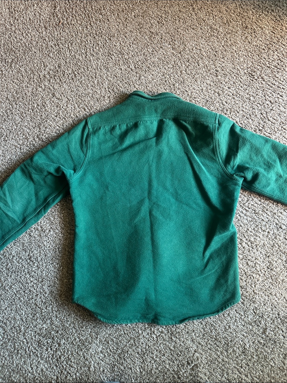 J. Crew Green Button Front Shirt Jacket - Picture 4 of 5